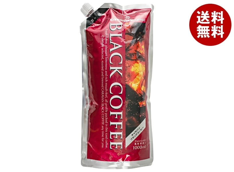 キャラバンコーヒー ブラックコーヒー 加糖 1L×6本入×(2ケース)