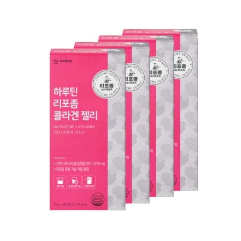 [4BOX]ハルチンリポソーム コラーゲンゼリー 15包1BOX/低分子フィッシュコラーゲン 1970mg ヒアルロン酸 ビタミンC