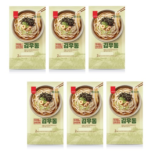 農協食品ウリミルキム・ウドン410g 6つのおいしい簡単な食事スナック