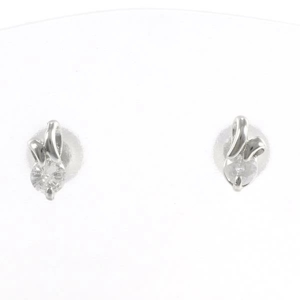 K14WG ピアス ダイヤ 0.05 ×2 総重量約0.5g 中古 美品 送料無料