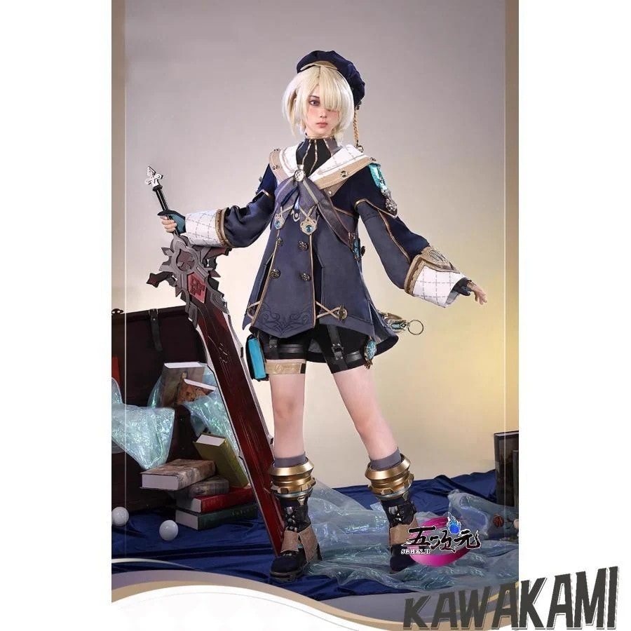 最安値挑戦 三分妄想　原神　コスプレ　フレミネ　衣装　足リング付き　ウィッグ　靴　道具　能