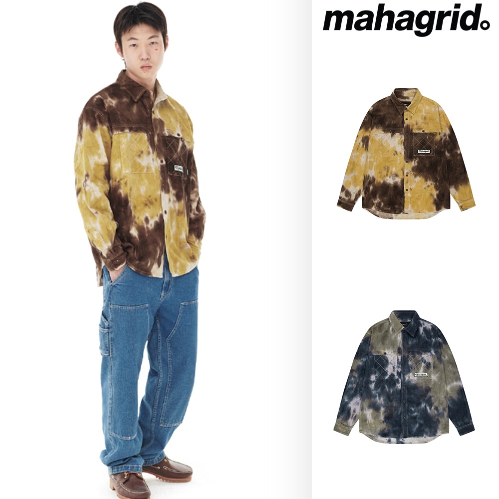 [mahagrid] CORDUROY DYED SHIRT