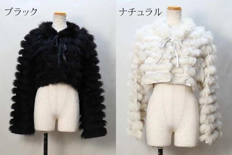 フォックス ファー ショート ジャケット 送料無料 レディース ギフト プレゼント