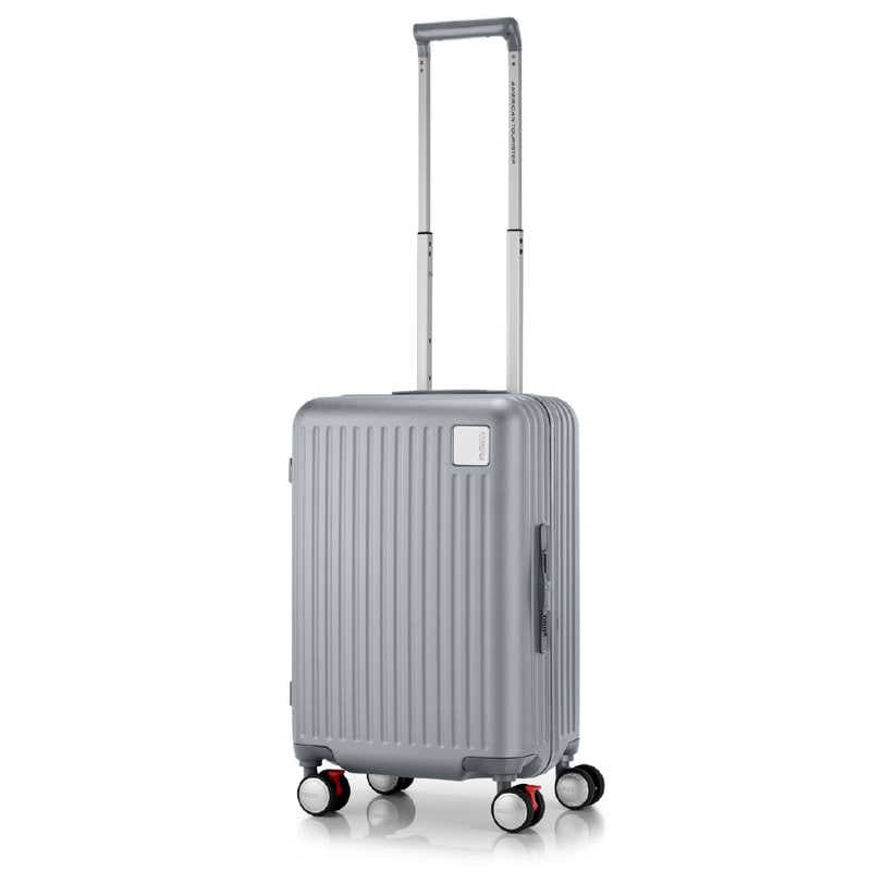 アメリカンツーリスター　ストッパー付スーツケース スピナー55 機内持込サイズ フレームタイプ ロケーション LOCKATION ［TSAロック搭載］ ライトシルバー　QI9＊28005