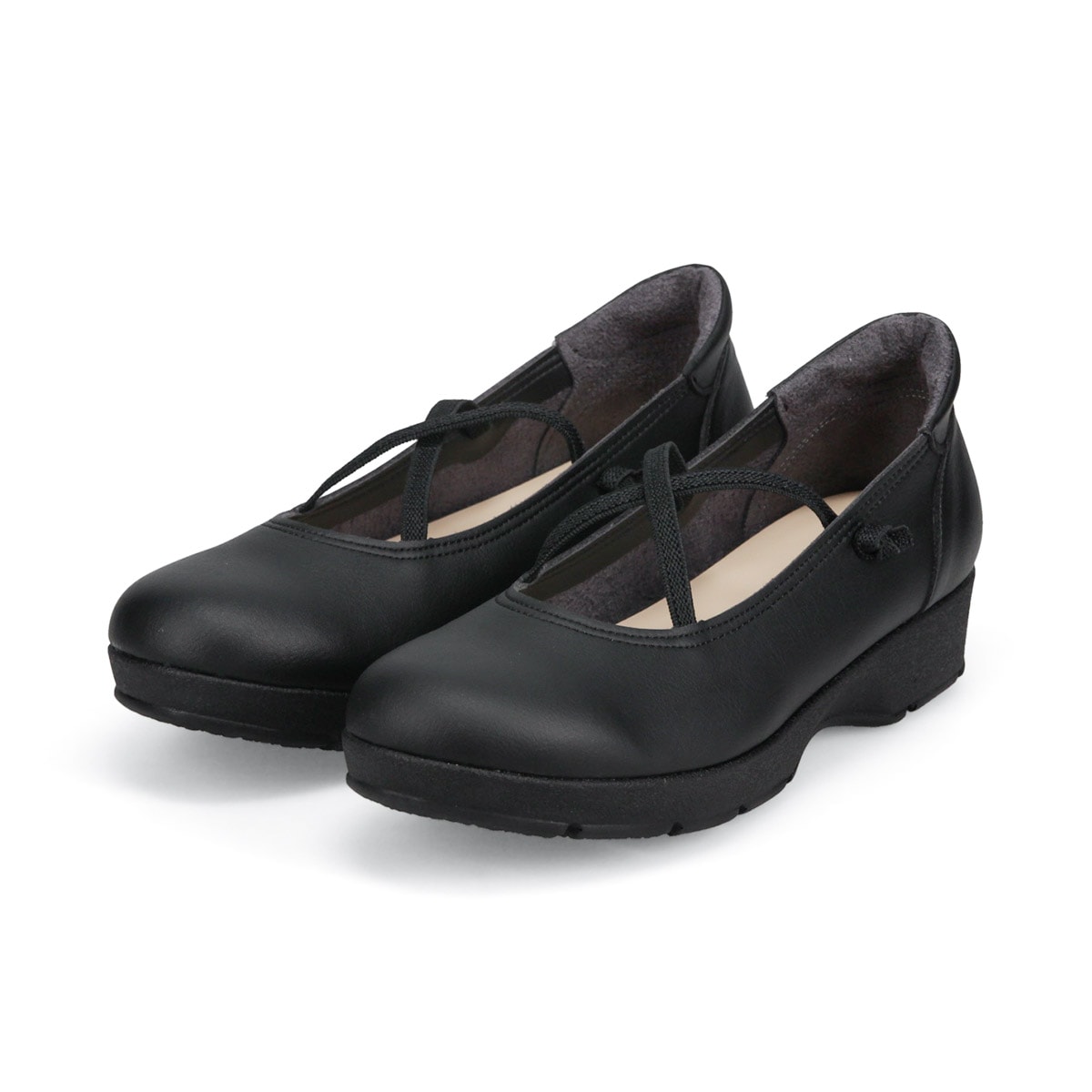 パンプス 痛くない 柔らかい 靴 レディース 日本製 ウェッジソール ラウンドトゥ プレーン 軽量 軽い 歩きやすい 疲れにくい 滑りにくい 春 夏 秋 冬 上品 大人 おしゃれ 49542