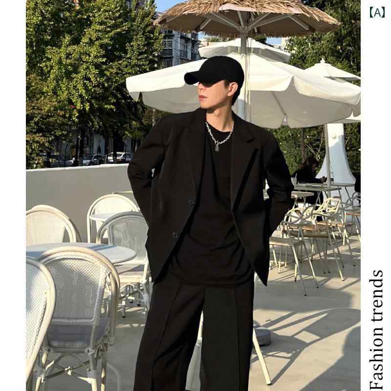 スーツ　ジャケット　カジュアル クリーン フィット ジャケット メンズ ハイエンド カジュアル スーツ メンズ ならず者 英国 ヤッピー スタイル ショルダーパッド