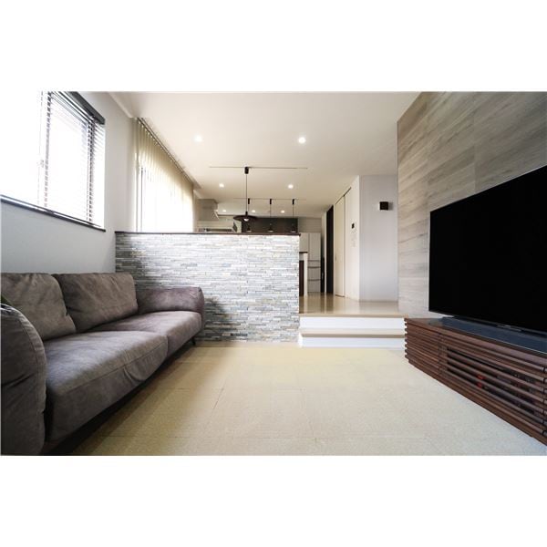 ラグタス スクエア タイルラグ BE ベージュ [約50x50cm／10枚セット]