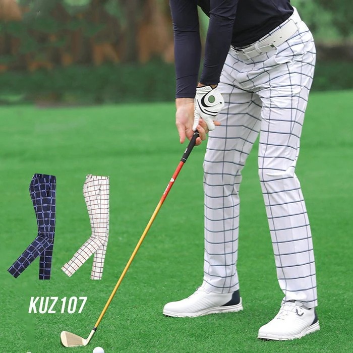 ゴルフウェア メンズ パンツ おしゃれ チェック柄 ストレッチ ゴルフパンツ 大きいサイズ M～XXL 6,556円