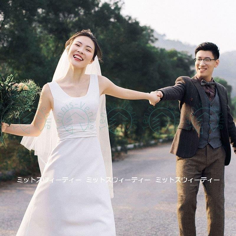 ウェディングドレス ロングドレス 結婚式 ウエディングドレス 二次会 花嫁 前撮り エレガント ホワ