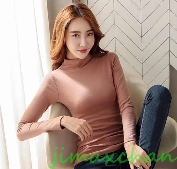 サマー　秋 冬 秋冬　Tシャツ 長袖 レナー　無地　 レディース　ミディアム丈　オールシーズン　肌着　インナー　ルームウェア タートルネック 11,901円