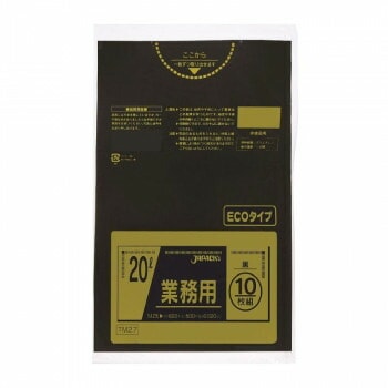 ジャパックス スタンダードポリ袋20L 黒 10枚x60冊 TM27