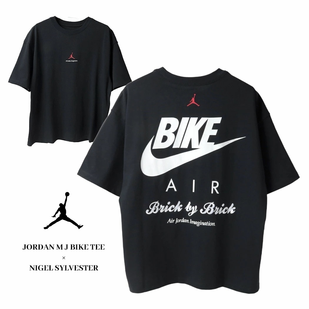 Nigel Sylvester × NIKE ナイキ バイク Tシャツ ナイジェル TEE JORDAN M J BIKE TEE BLACK ( 黒 ブラック コラボ アパレル トップス メンズ H
