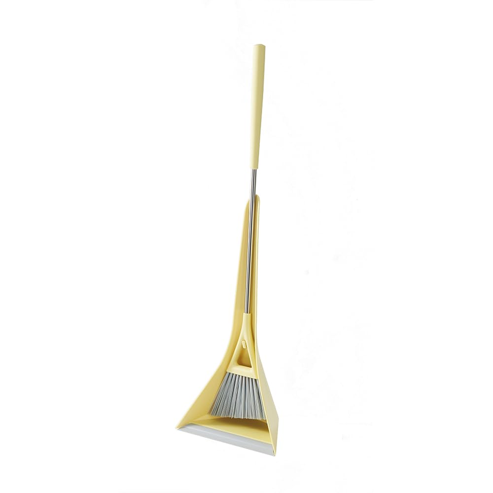 ティディ(Tidy) Sweep スウィープコンパクト ホーキ＆ちりとりセット レモン 玄関ベランダ用 CL-665-540-6 【日本製】