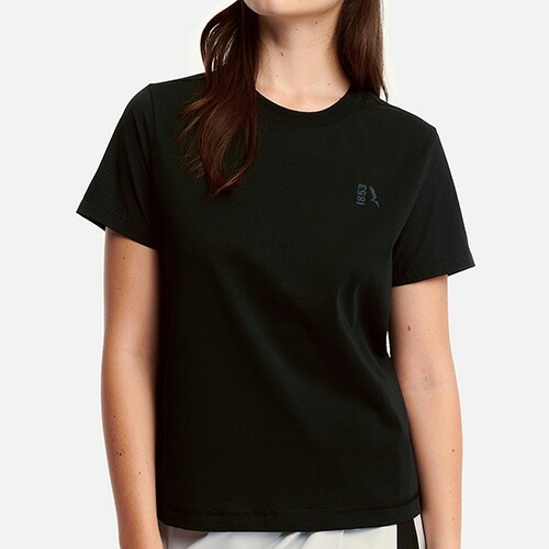 接触冷感 ミックス素材 半袖ロゴTシャツ アウトドア 半袖 ウィメンズ ZTFBR14-003