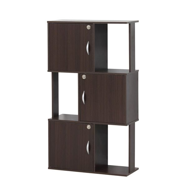 ラック鍵付き3段 ブラウン 組立式 7,245円