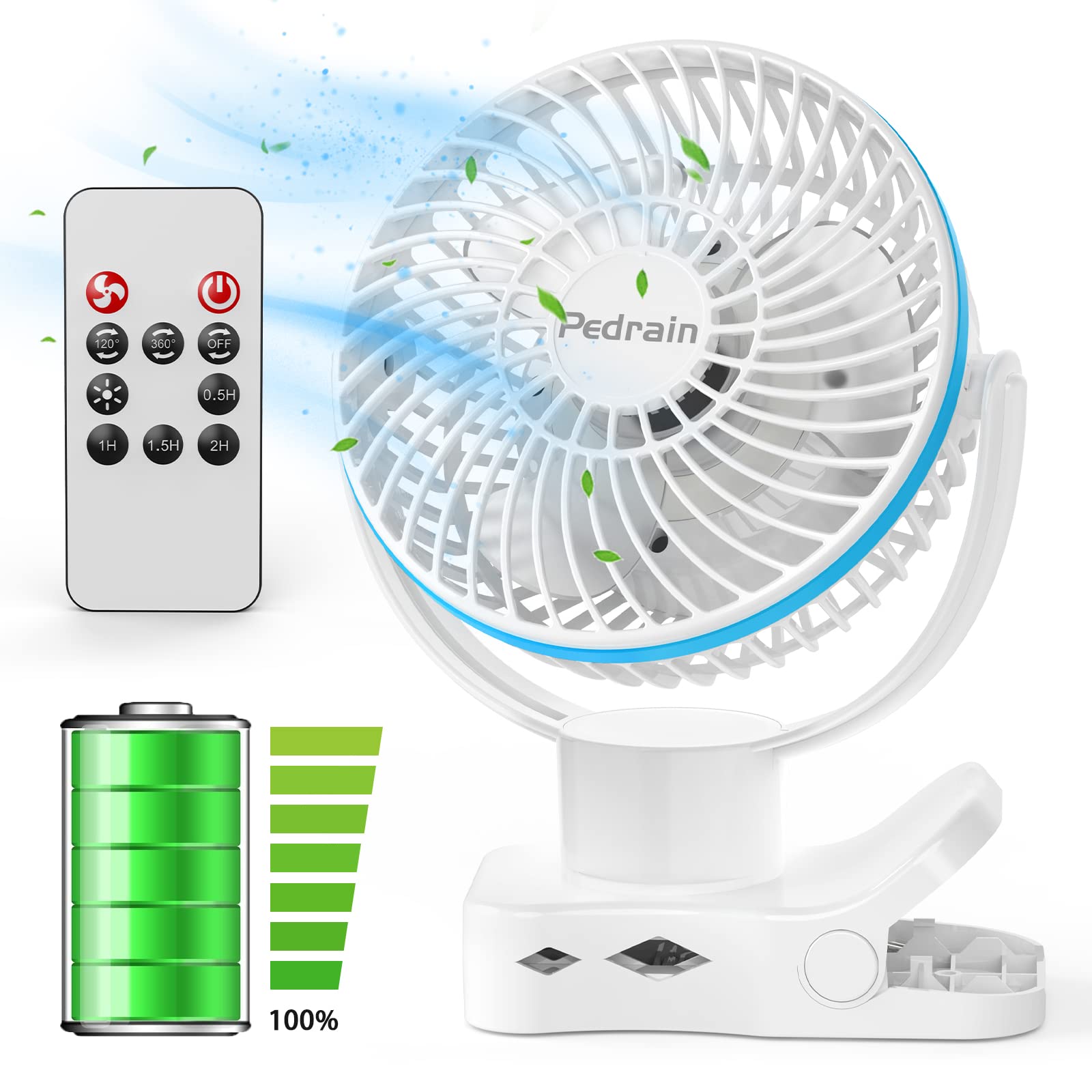 usb扇風機【2024年新機型】360度自動首振り 卓上扇風機 クリップ 壁掛け 吊り下げ usbファン 小型 静音 ミニ扇風機 超強風 風量4段階調節 アロマ対応 TYPE-C 充電式 スマート急速