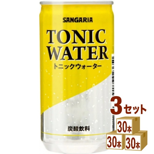 日本サンガリア トニックウォーター 缶 190g 3ケース (90本) 飲料