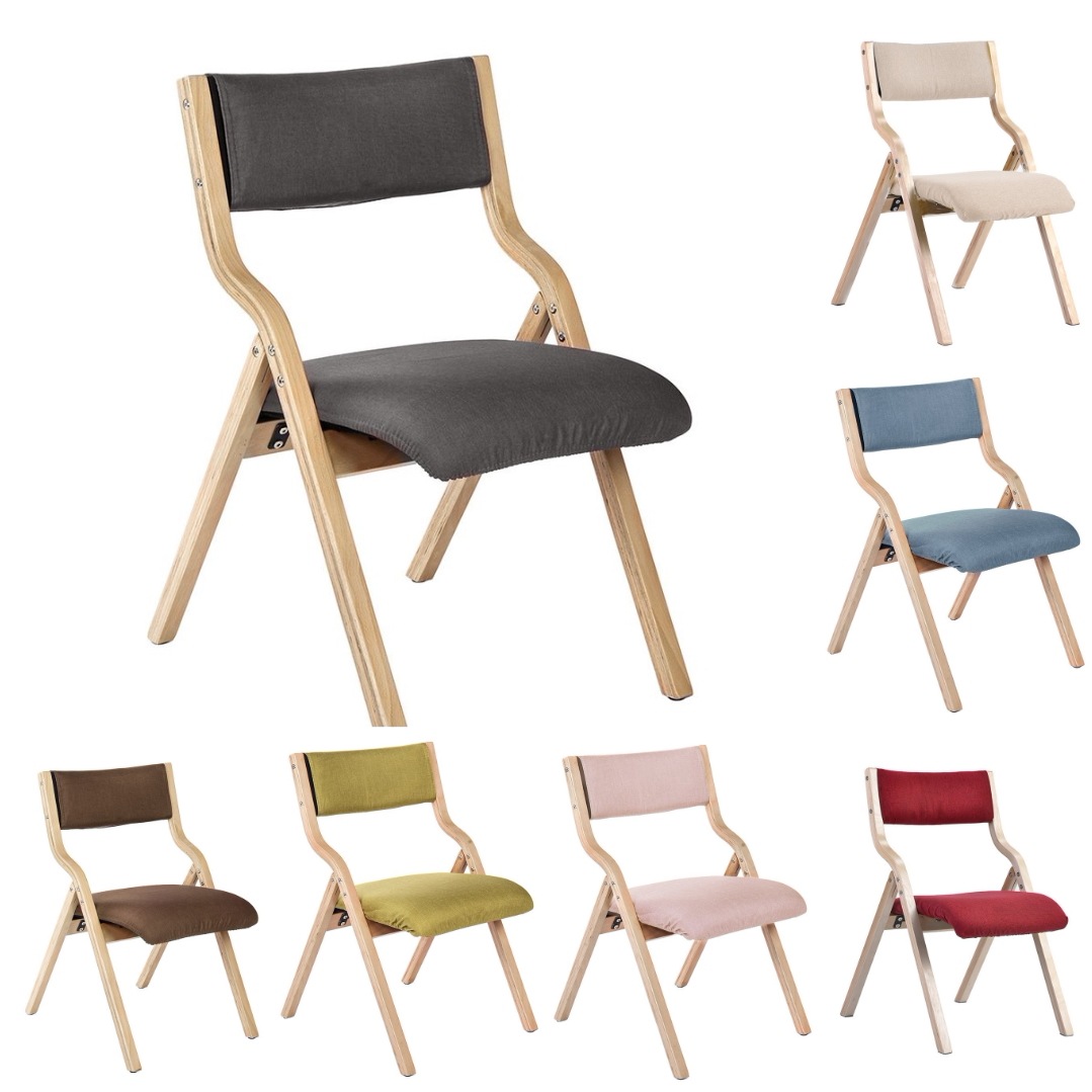 ダイニングチェア 北欧 おしゃれ 木製 チェア 椅子 折りたたみ背もたれ カバー洗える 食卓椅子