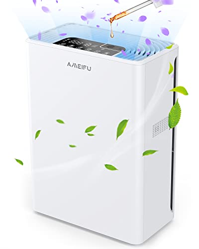 空気清浄機 母の日【50畳対応花粉対策除臭強力】AMEIFU空気清浄機 5重濾過システム 3段風量設定 消臭 除菌 PM2.5自動検知 アロマ対応 ホコリ 黄砂 花粉 集じん アロマ対応 タイマー機能