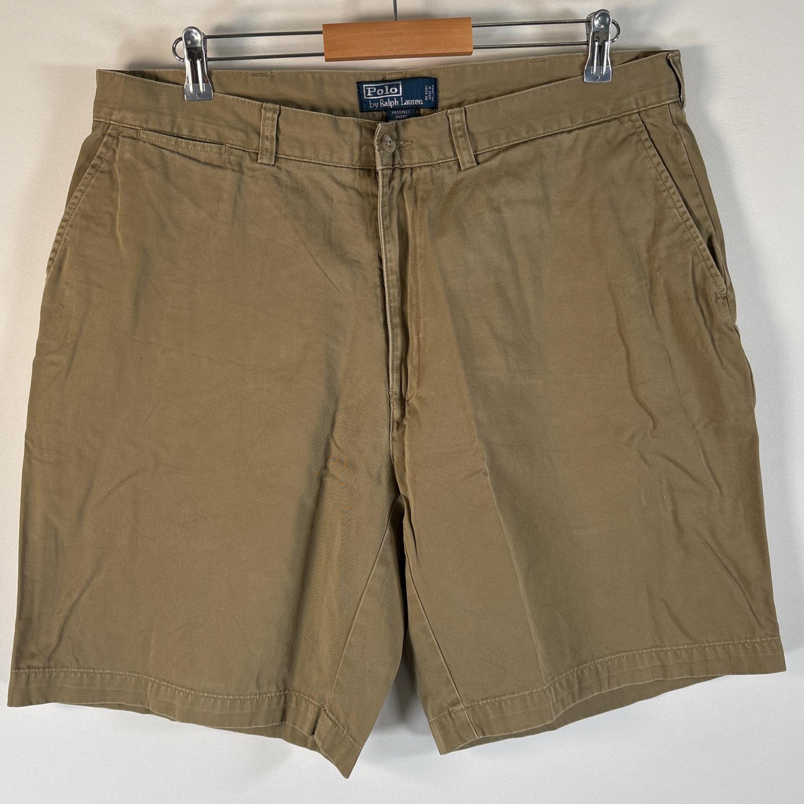 古着 90s/90年代 ポロバイラルフローレン Polo by Ralph Lauren ショートパンツ ポロチノ 半ズボン 短パン w38 カーキ系 メンズ