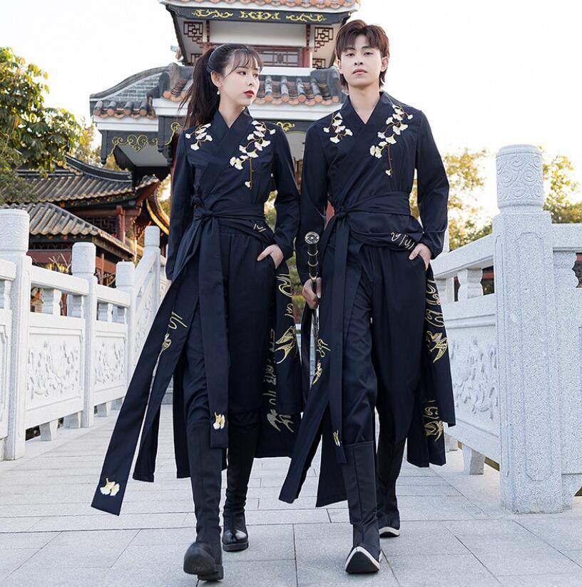 カップル漢服唐装パンツセットレディース中華伝統的漢服ロング丈シャツ春夏花柄刺繍メンズ中華古風コスプレ衣装コスプレ漢服チャイナ舞台ステージ服ハロウィンクリスマス仮装変装イベント学園祭