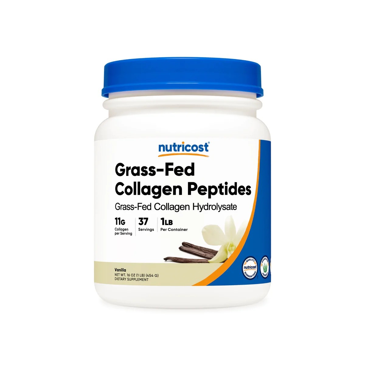 [USA] Nutricost ニュートリコスト Grass-Fed Collagen Hydrolysate コラーゲン パウダー. 바닐라 (1 LB) 5,145円