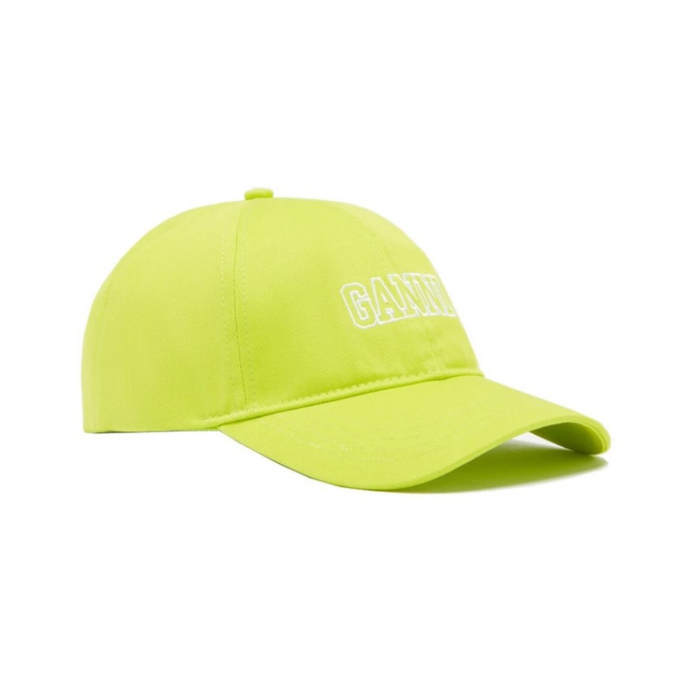 GANI 24FW シグネチャーロゴエンブロイダリーキャップハットライム A4332 853