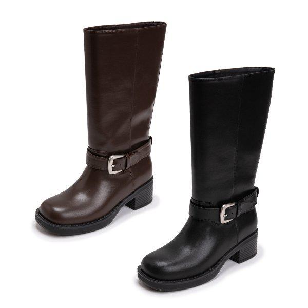 [シークレット特価] 女性カーディンバックルミドルブーツEWBM951_952