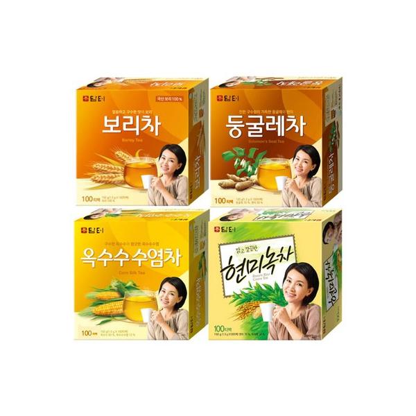 ダムト茶4種(ドングレ茶 トウモロコシ茶 麦茶 玄米緑茶) 담터 차 4종(둥글레차 옥수수차 보리차 현미녹차)