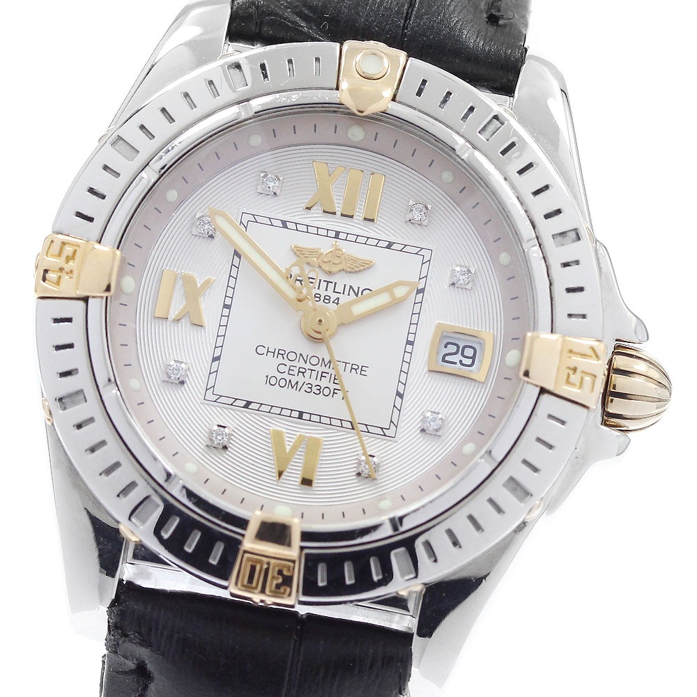 ブライトリング BREITLING B71356 コクピット レディ デイト 8Pダイヤ クォーツ レディース _957049【中古】