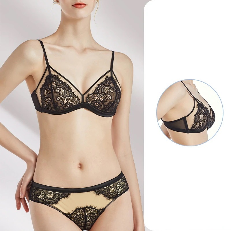 可愛いセット下着 ブラジャー シムレス下着 ブラジャー ナイトブラ 補正下着 小胸 ノンワイヤー ブラジャー カップ付き レース セクシー快適性 インナー 下着