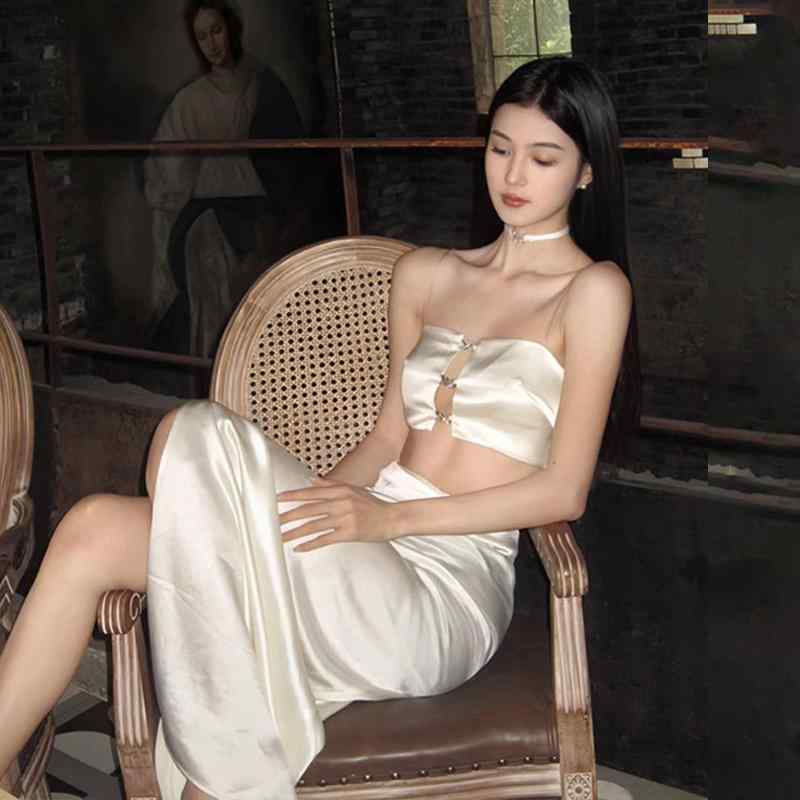 レディース フランス 魅惑的 ハイエンド チューブトップ スカート リゾート ビーチ シンプル おしゃれ コーデ