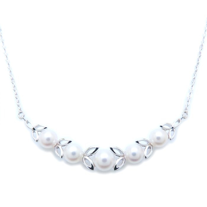 パール ネックレス アコヤ真珠5.3～6.1ミリ PP-20602S シルバー レディース/294254【中古】