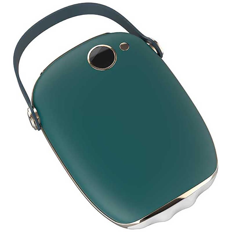 コンピューケースジャパン　あったかモバイルバッテリー(3段階温調) 温度表示デジタル表記で一目で認識 ベルト(取っ手)付き agreen グリーン　JMBMT50H