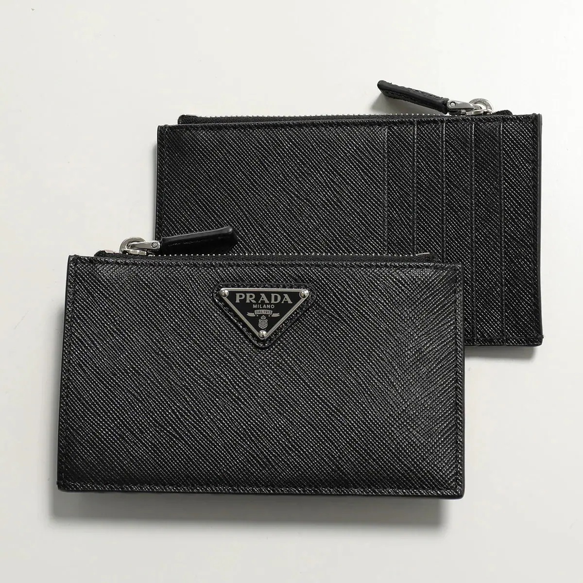 PRADA プラダ コインケース 2MC086 QHH メンズ サフィアーノレザー トライアングルロゴ カードケース フラグメントケース F0002/NERO