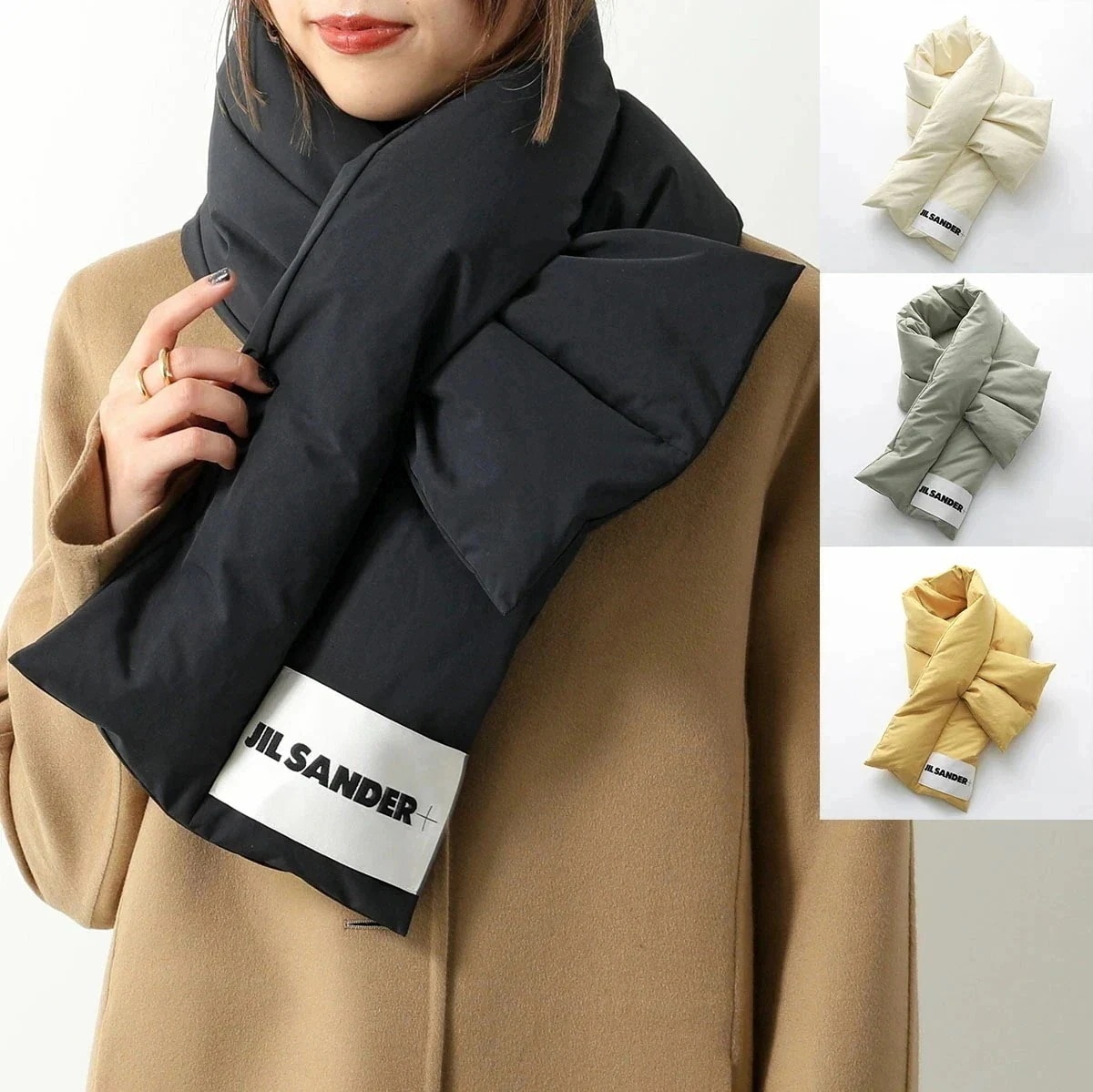 JIL SANDER+ ジルサンダー プラス マフラー J40TE0002 J74276 レディース ダウン スカーフ ロゴラベル 撥水 カラー4色 40,268円