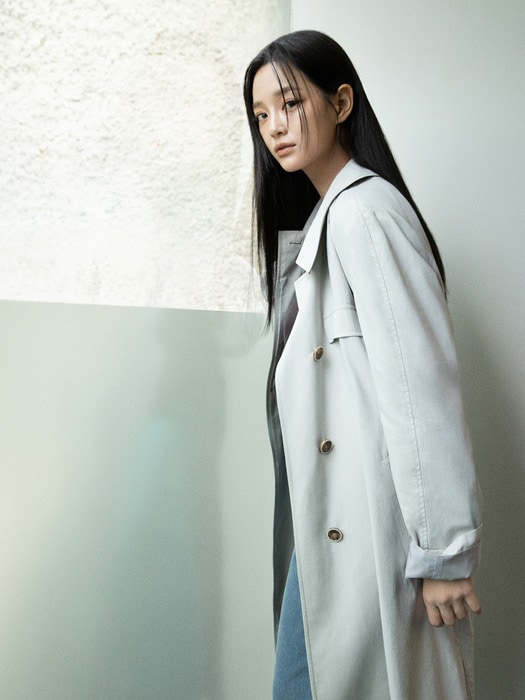 イッミシャ ポケット ポイント シングル トレンチコート ITO9WBY300 (2COLOR) キム·セジョン モデル 韓国の人気ファッションブランド