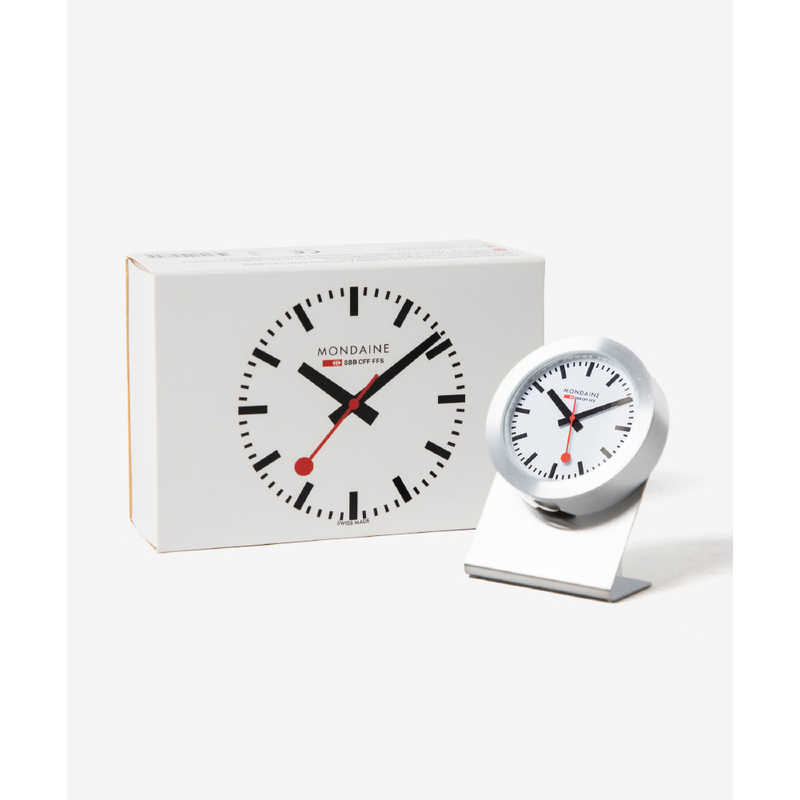 MONDAINE　置き時計 マグネット クロック 5cm ホワイト　A660.30318.81SBB