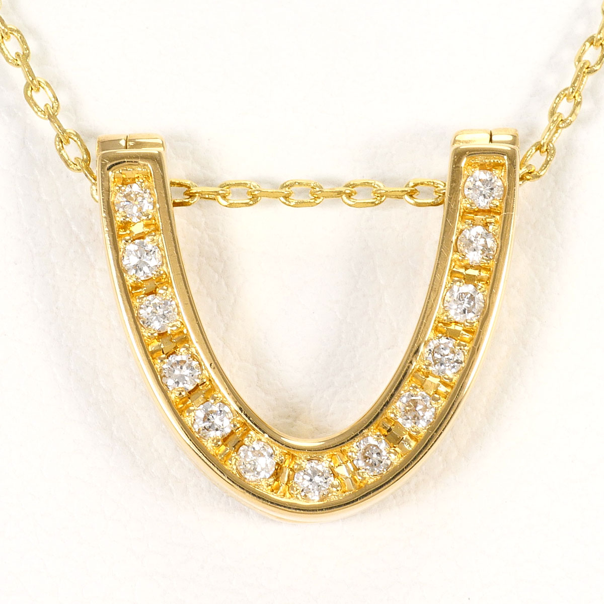 K18 18金 YG イエローゴールド ネックレス ダイヤモンド 0.16ct 鑑別書 総重量約4.0g 約49cm ジュエリー 中古