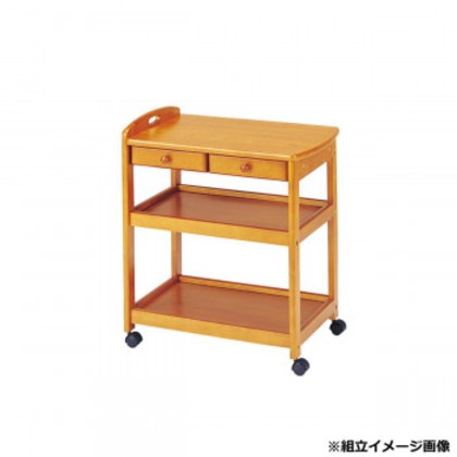 弘益(KOEKI) UTILITY 木製キッチンワゴン ブラウン KW600HBR
