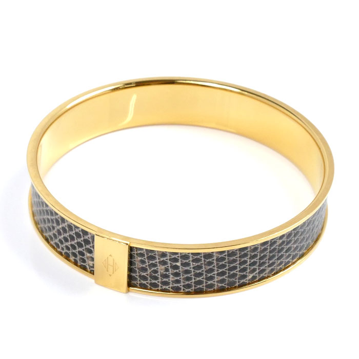 HERMES エルメス リザードナチュラ KAWAII リザードナチュラ バングル XS 24.4g レディース 中古