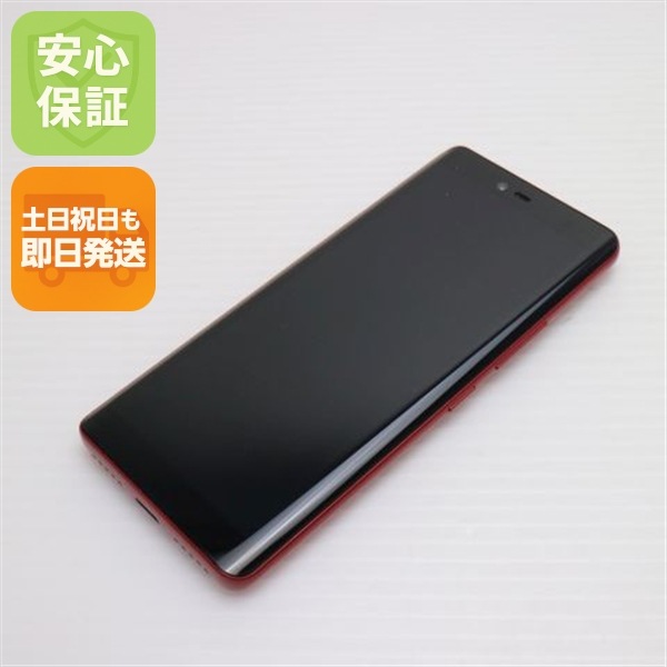 新品同様 Rakuten Hand クリムゾンレッド 白ロム 楽天 107