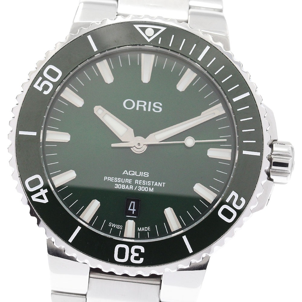 オリス ORIS 773 7730 4157 アクイス デイト 自動巻き メンズ 美品 _887927【中古】