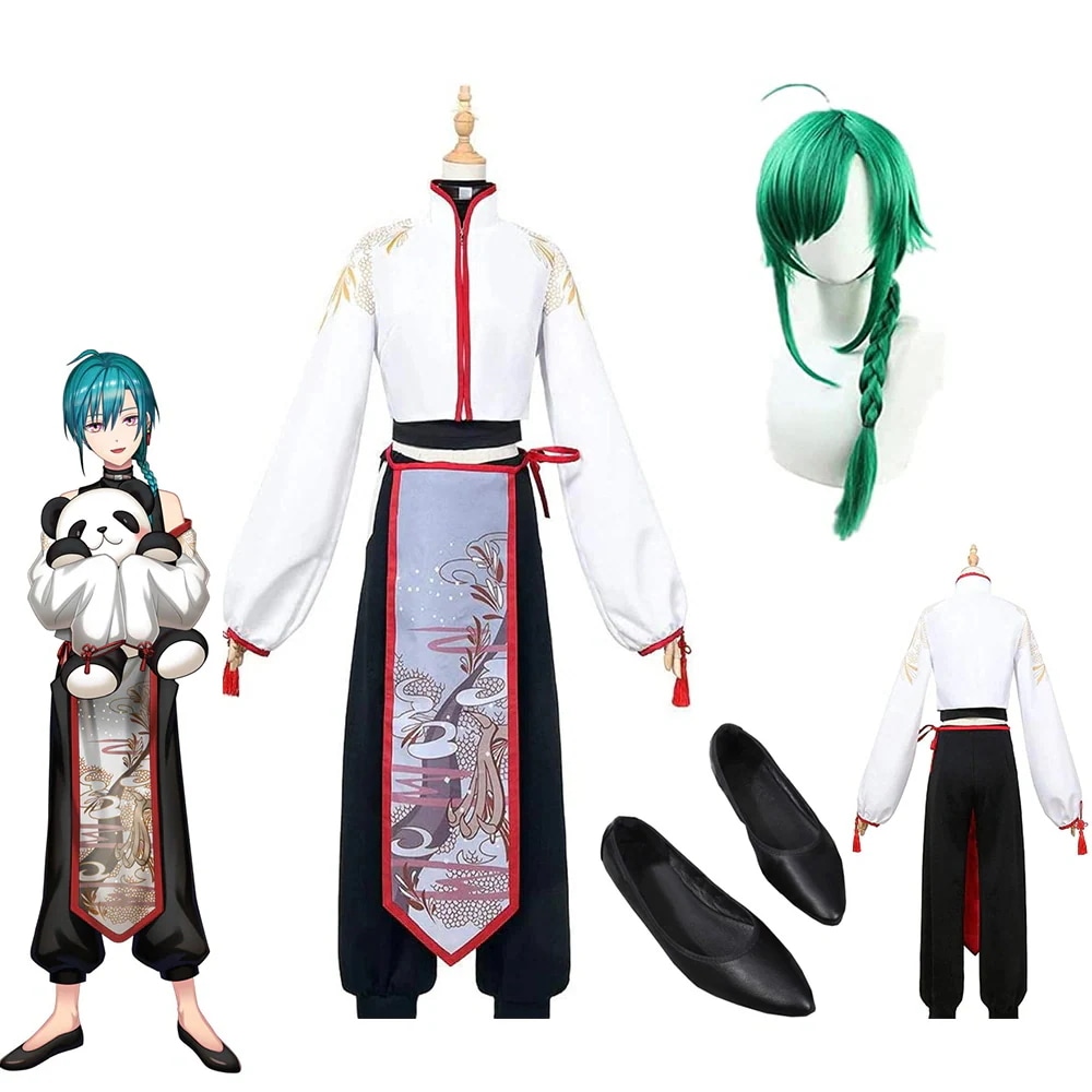 にじさんじ バーチャルYouTuber VTuber 緑仙 コスプレ衣装 ウィッグ 靴 追加可 りゅーしぇん コスプレ 衣装 ハロウィン クリスマス