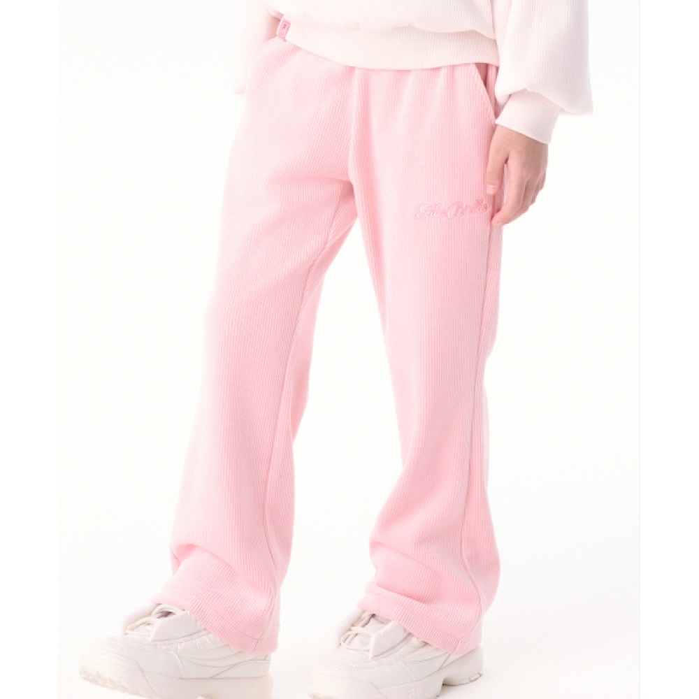 フィラキッズベロアフレアフィットパンツ (FK2FPG4401FLPK)