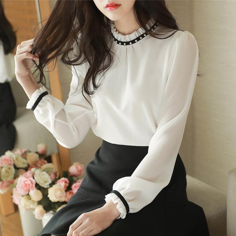 コーデ レディース ファッション オシャレ アイテム カワイイ コーデ シンプル きれい ナチュラル 上品カジュアル 用 ホワイト カラー 襟 長袖 シャツ シフォンシャツ レディーストップス