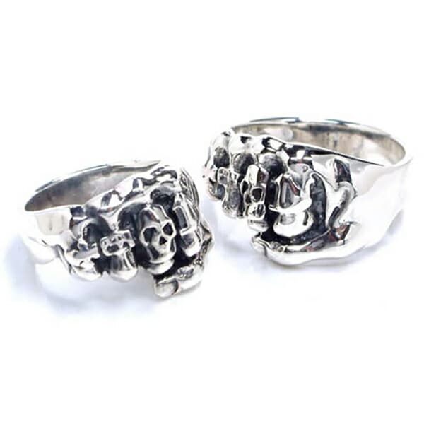 ハンマーナックルシルバーリング 26号 髑髏 ドクロ グーパンチ 指輪 シルバー925 刻印あり プレゼント 男性 女性 本物の銀 親指 人差し指 中指 薬指 小指 sr00000839-xx 5,013円