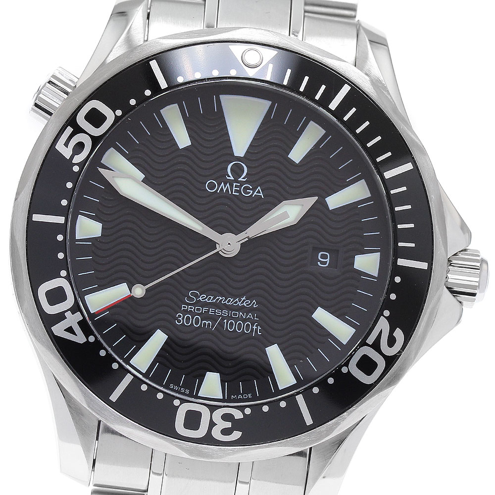 オメガ OMEGA 2264.50 シーマスター300 デイト クォーツ メンズ 美品 _920970【中古】