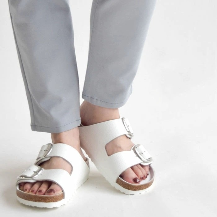 正規取扱店 サンダル Arizona Big Buckle アリゾナ バックル ナチュラルレザー ダブルストラップ レディース レギュラー1021583/1016826