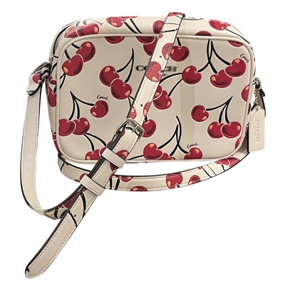 [特売セール] 【Scarf* Free Gift】即発 アウトレット レディース ショルダー バッグ 斜めがけバッグ チェリー プリント ミニ ジェイミー カメラバッグ CZ189-SVCAH